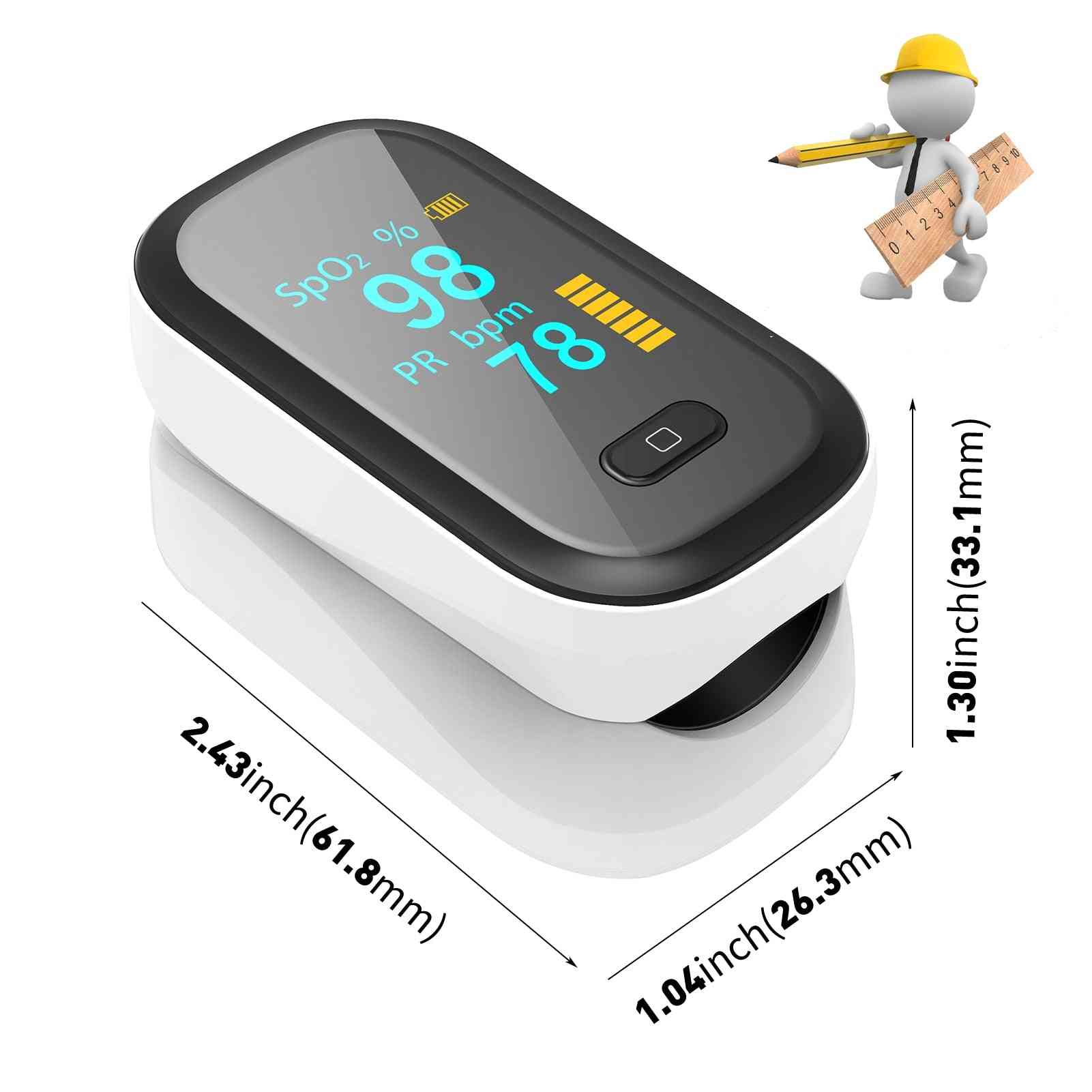 Pulse Oximeter, Pr Monitor, Heart Rate Finger Blood Oxygen Saturation Meter