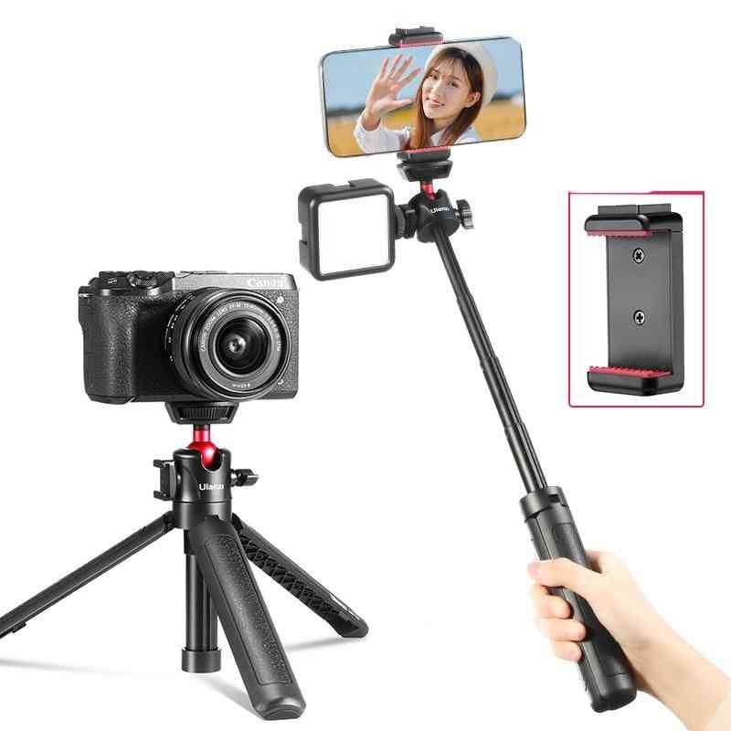 Mt-16 vlog stativ til telefon dslr slr bærbar selfiestick med telefonholder