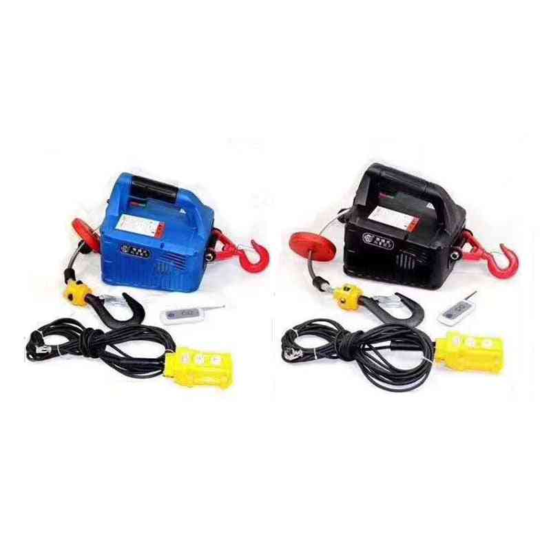 Portable- Electric Hand Winch, Traction Block Lifting, Hoist Towing Rope