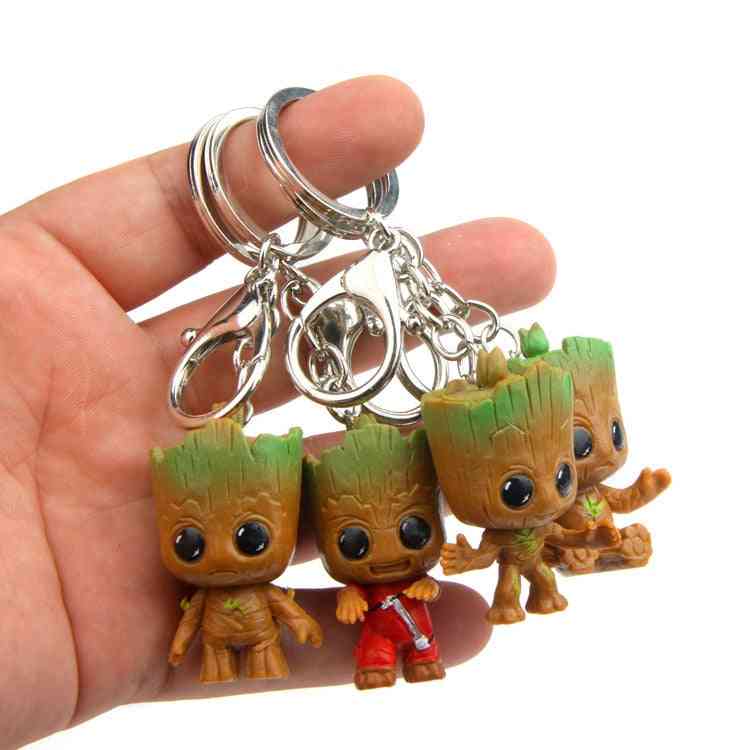 Decoration Ornaments Groot Miniature Figurines Cute Baby Tree Keychain