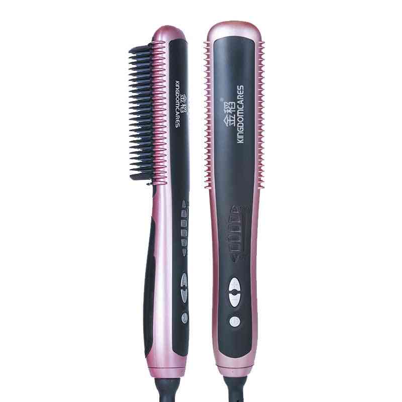 Electric Ceramic Straightener Brush. Hair Care Brush