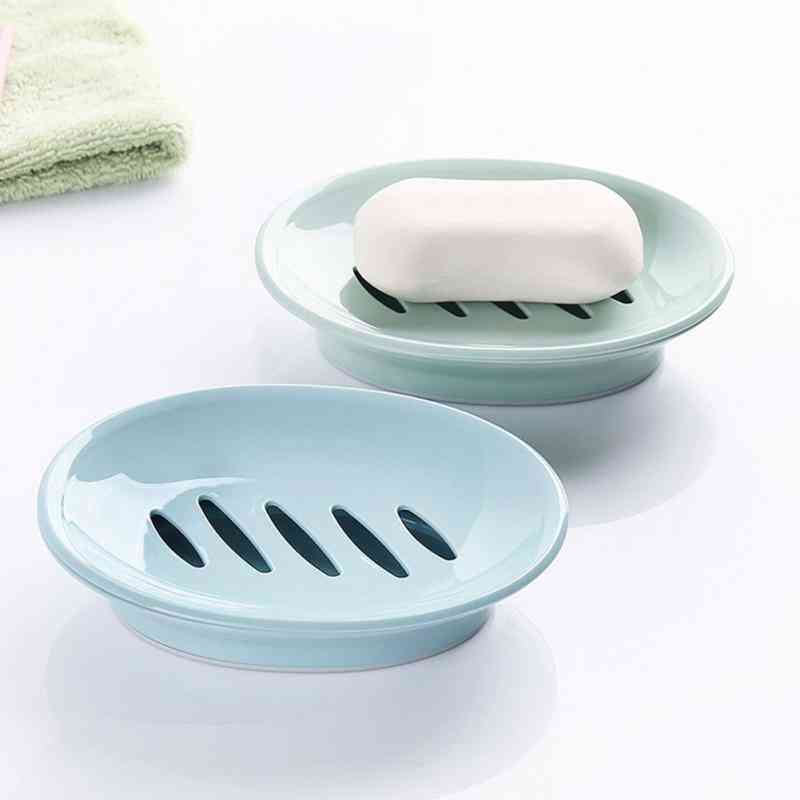Double Lattice Soap Dish Box Case Holder Container For Bathroom