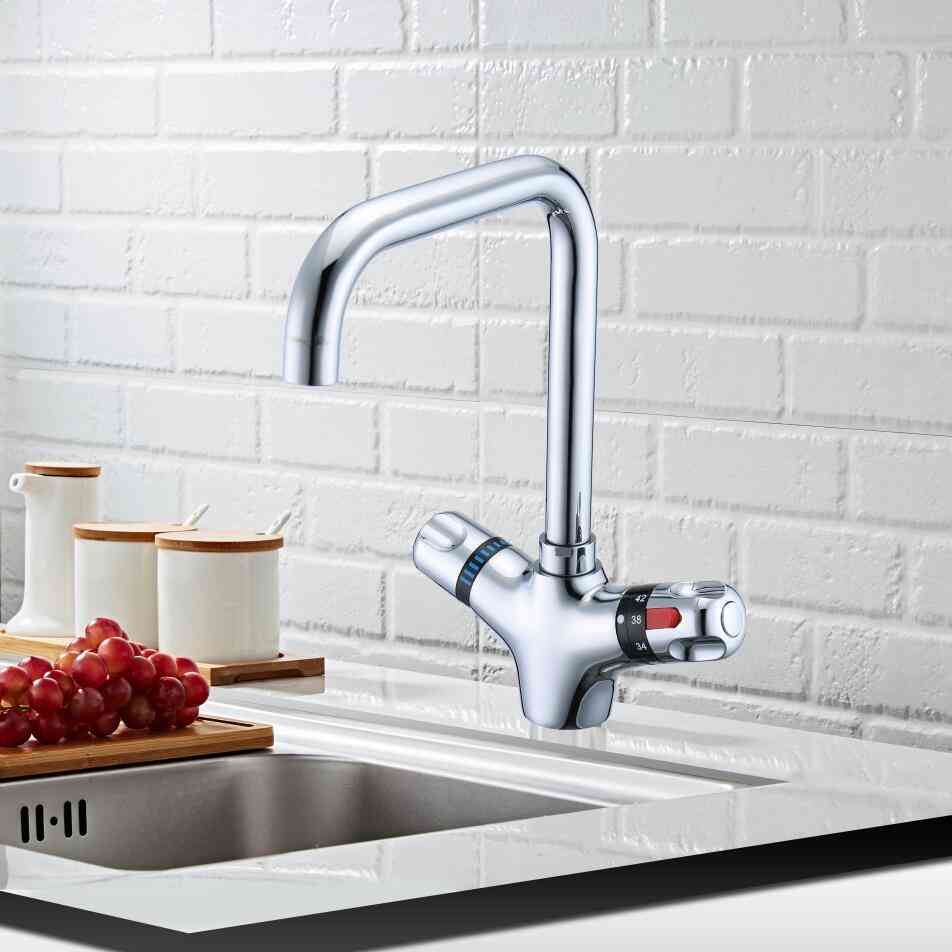 Thermostatic Kitchen Faucets Mixer Taps, Wash Basin Sink Bathroom Water Tap