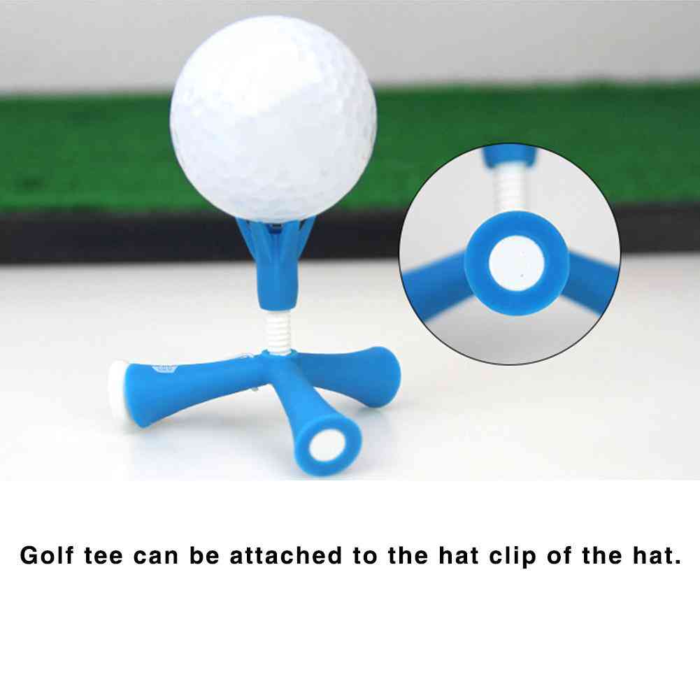 Golf Tees Self Standing Practice Training Ball Holder Anti-flying Rotatable Tripod.