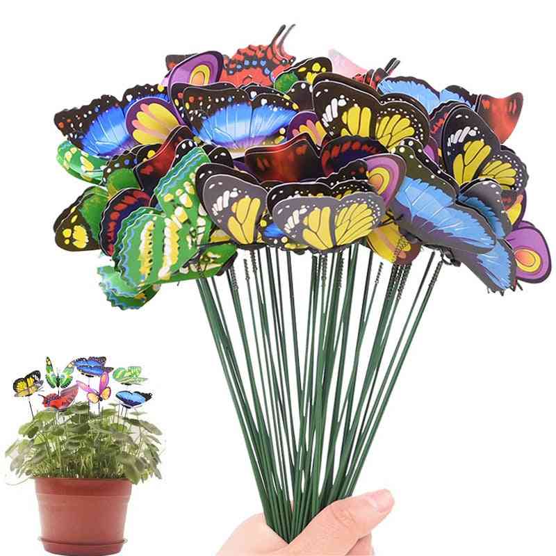 Garden Yard Planter Whimsical Butterfly Stakes