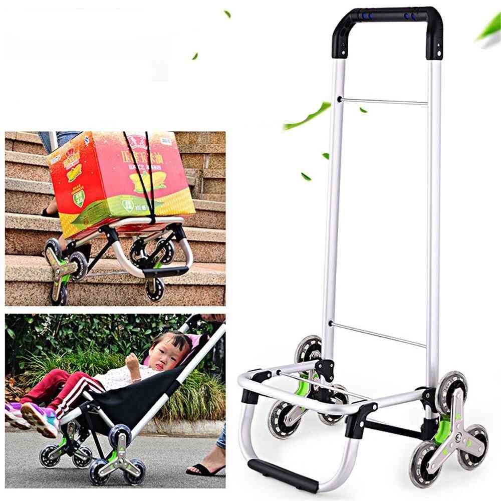 Grocery Carts- Wheels Foldable, Removable Push Bag, Shopping Cart Trolley
