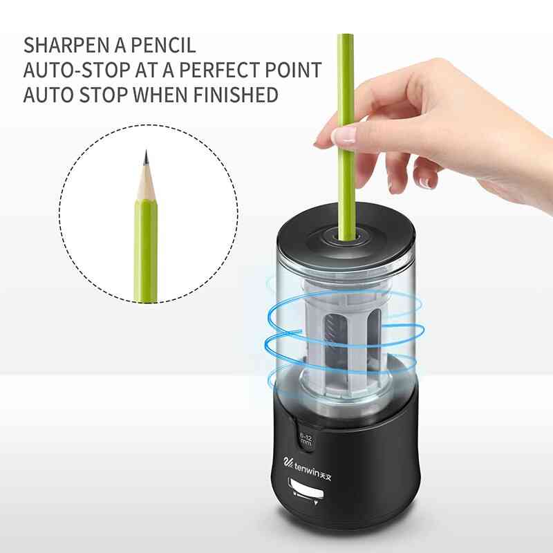 Automatic Electric Pencil Sharpener - Large Heavy Duty For Colored Pencils
