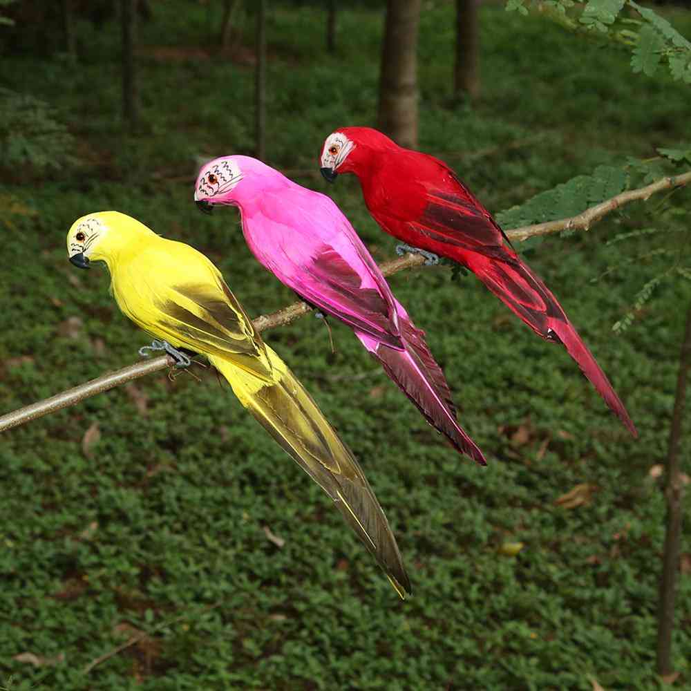 Szimulációs papagáj hab, kerti madár papagáj kellék dekorációk