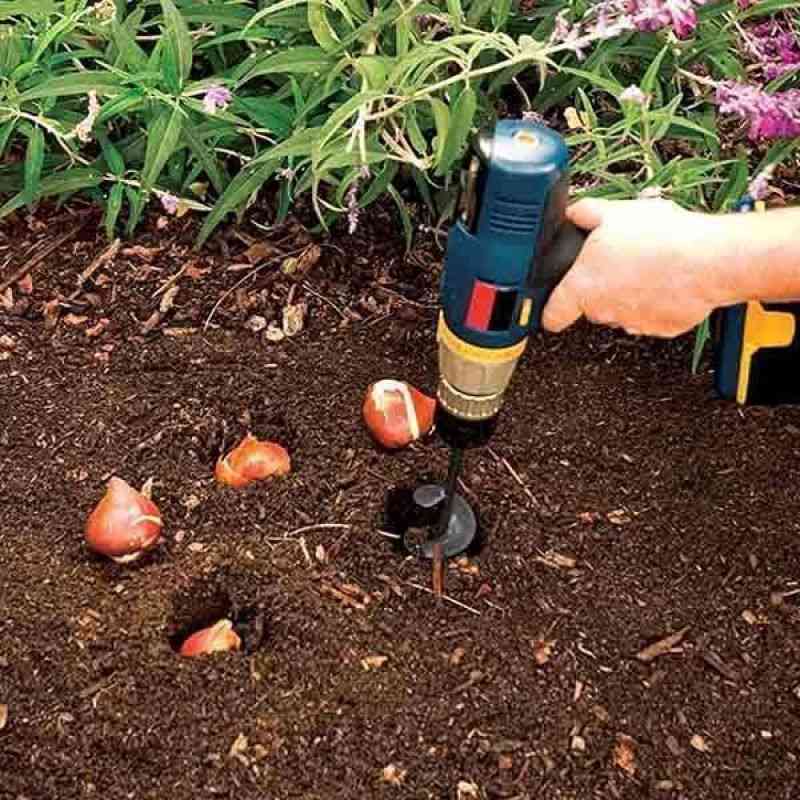 Garden Planter Spiral Drill. Bit Flower Bulb Hex Digger Tools