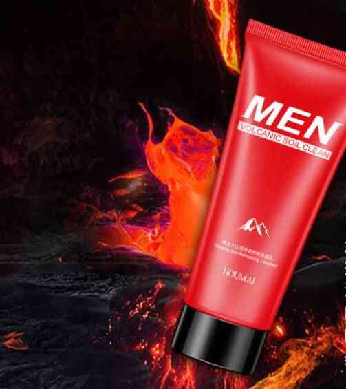 Volcanic Soil Men's Facial Cleanser Whitening Oil Control Brightening Moisturizing