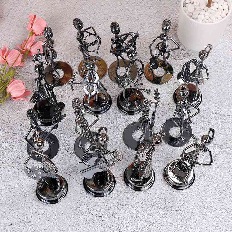 Mini Iron Music Band Model-miniature Musicians Figurines