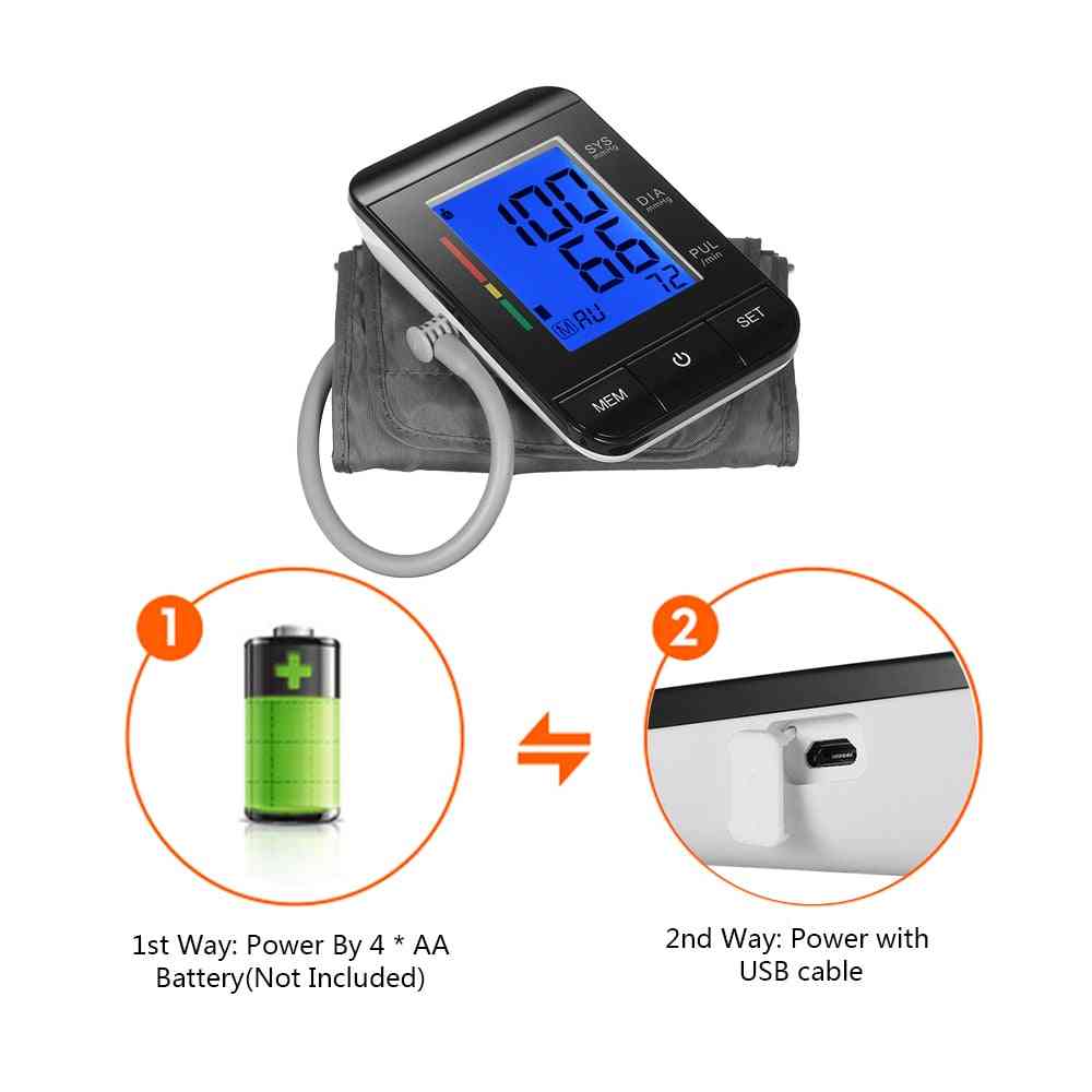 Blood Pressure Monitor Tonometer Arm Sphygmomanometer Meachine