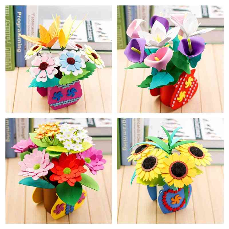 Toys For Crafts Kids Diy Handmade Potted Plants Kindergarten Early Learning Education Montessori Teaching Aids Eva