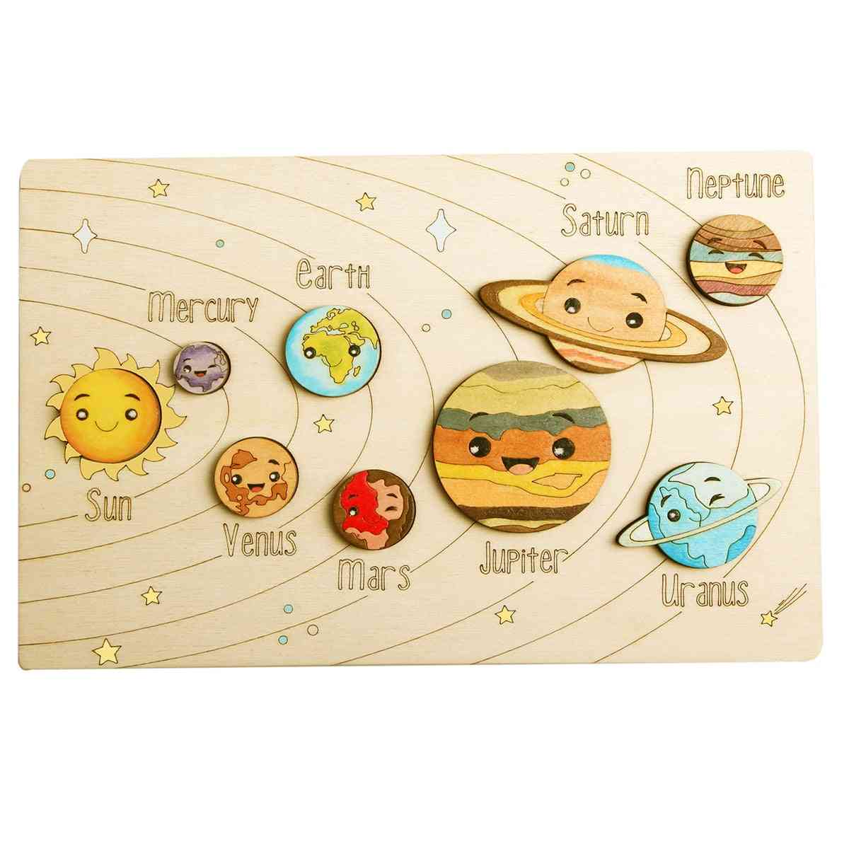 Solar System Montessori Wooden Puzzles
