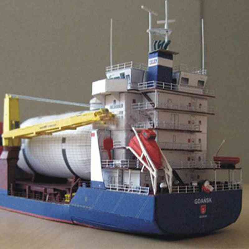 Fragtskib 3d papirkort model sæt