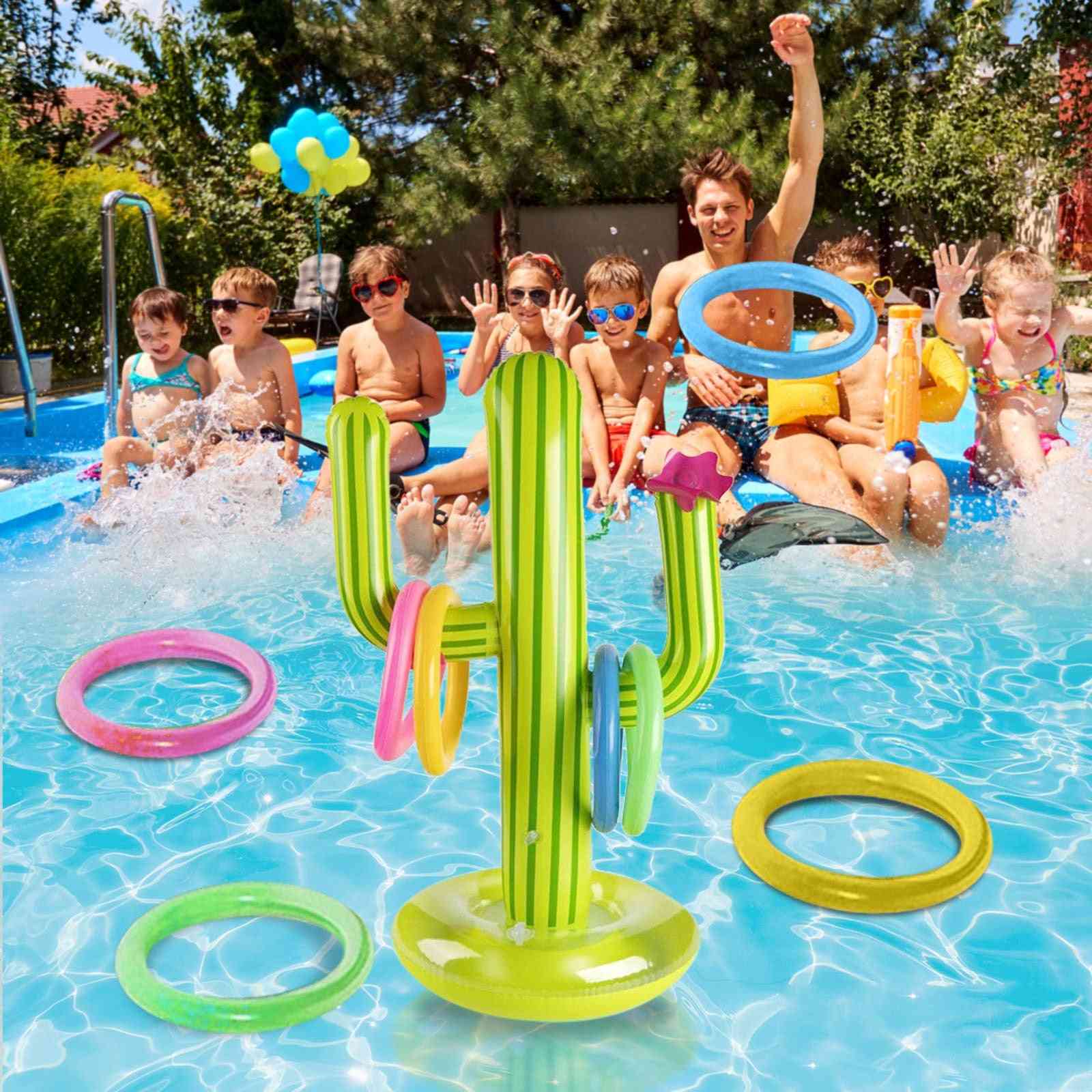 Summer Inflatable Cactus Swimming Pool Accessories Ring Toss