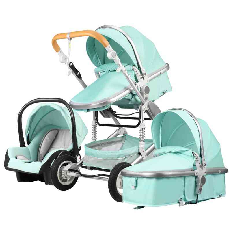 3 In 1 High Stroller, Newborn Baby Pushchair Folding Strollers