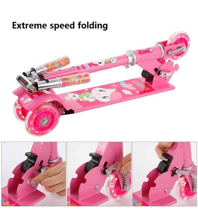 Adjustable- Foldable 3-wheels, Outdoor Sport, Kick Scooter Bicycle For Kid