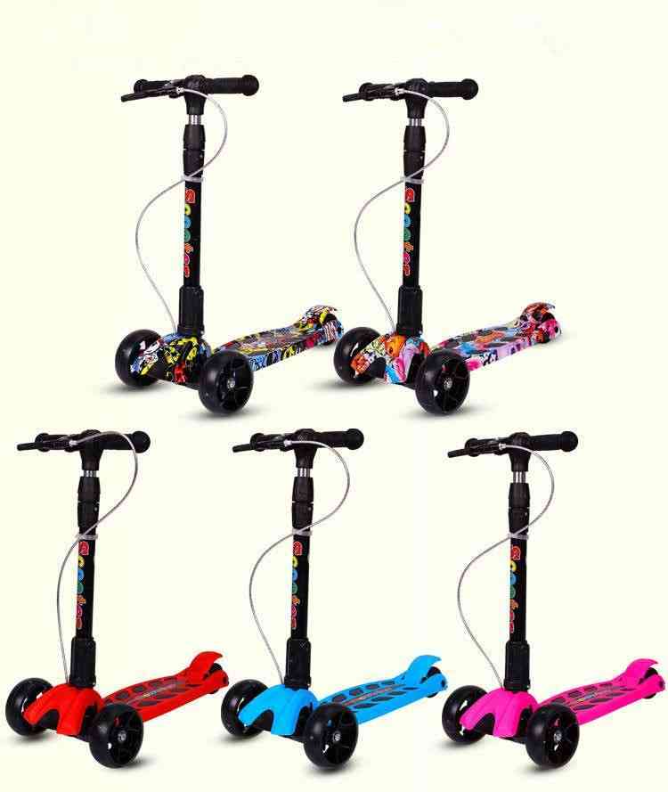Child Foldable Flash Roller Scooter