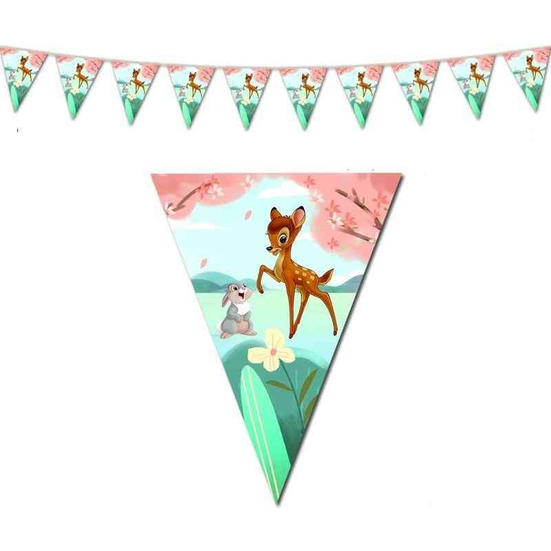 Baby Shower Bambi Birthday Decorations Forest Animal Party Banner Theme