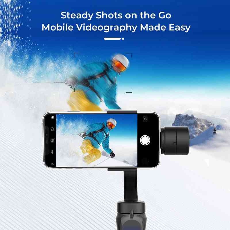 Usb opladning video rekord understøtter universal justerbar retning håndholdt gimbal smartphone stabilisator vlog