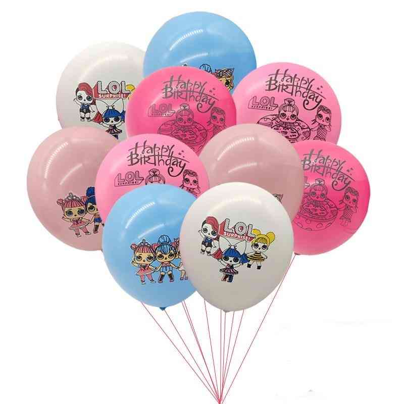 Lol Surprise Birthday Party Supplies Cartoon Doll Aluminum Film Balloon