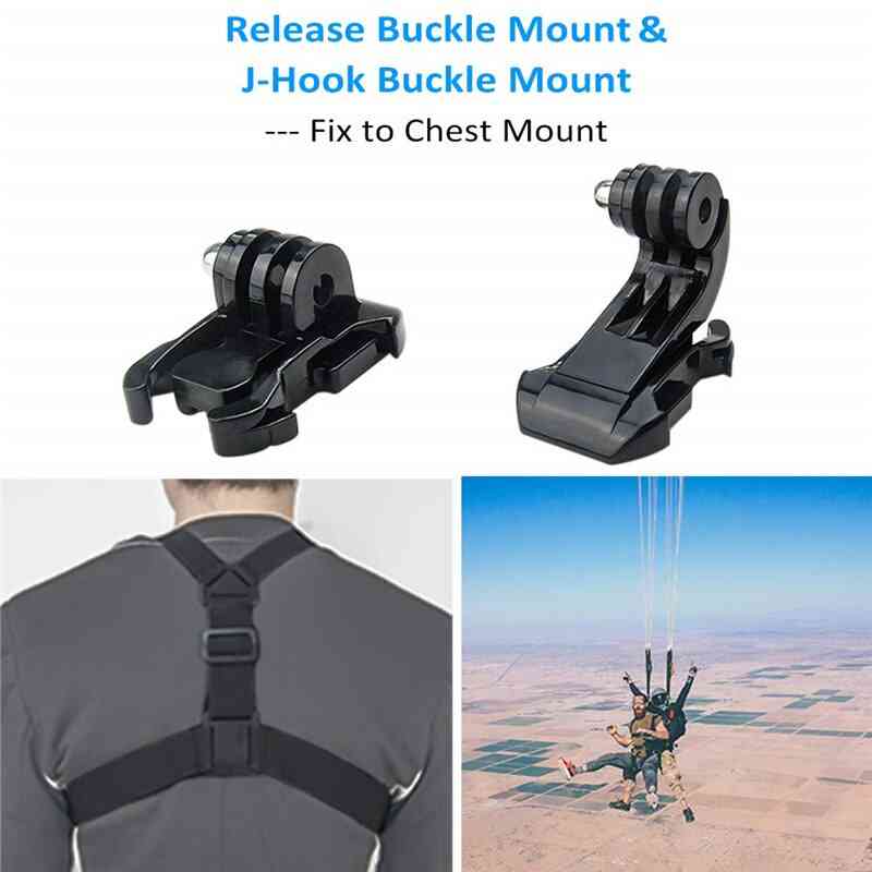 Sports Camera Accessories Helmet Mount Set With Hook Buckle