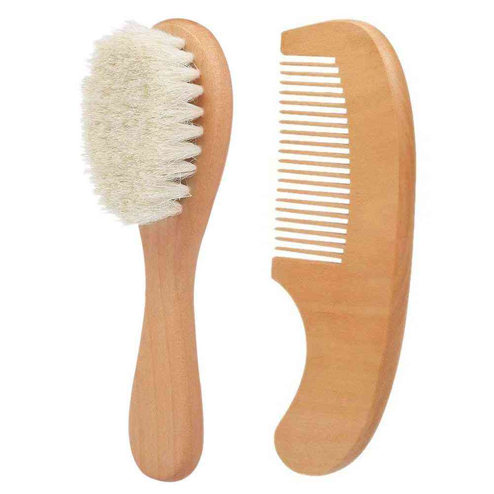 2pcs/set Wooden Baby Safety Comb