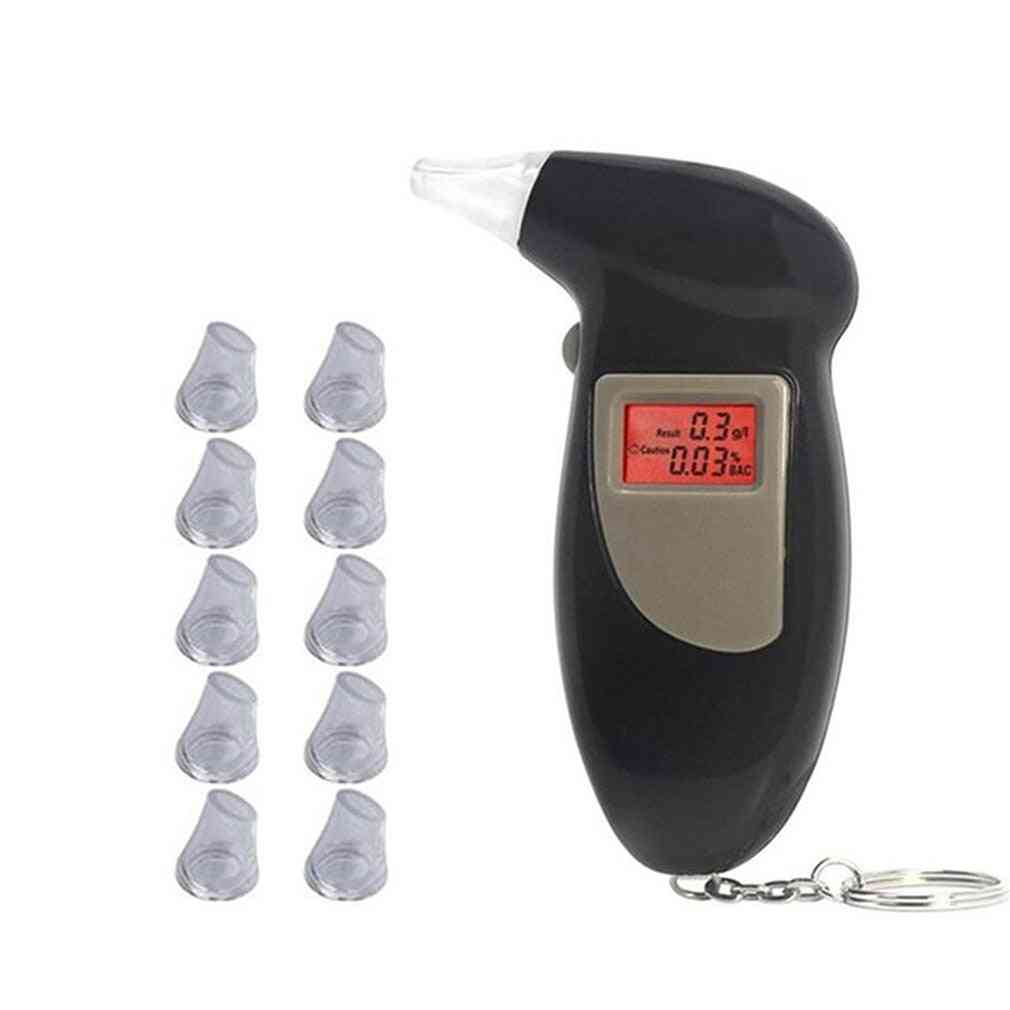 Alcohol Breath Tester With Mouthpieces Breathalyzer Analyzer Detector