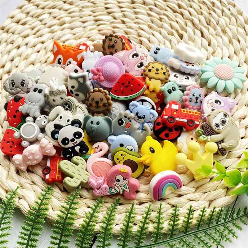 Animal Silicone Beads Cartoons Shape For Pacifier Clips