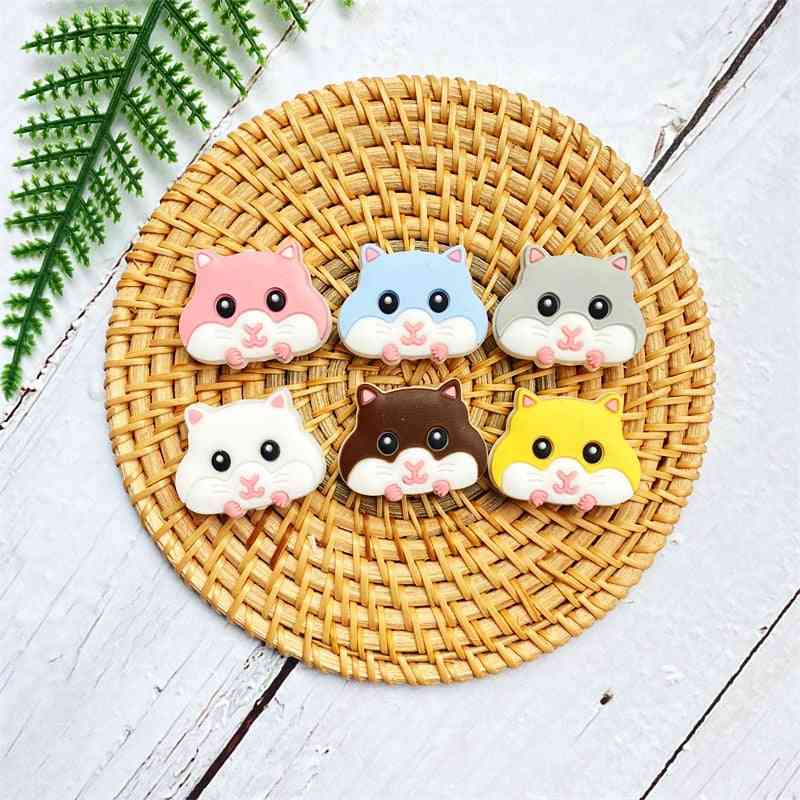 Animal Silicone Beads Cartoons Shape For Pacifier Clips