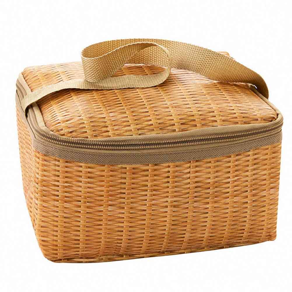 Outdoor Camping Bag Tableware Food Container Basket