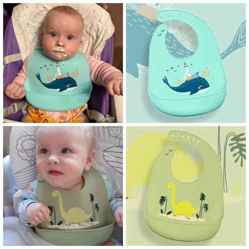 Baby Waterproof Silicone Feeding Bibs