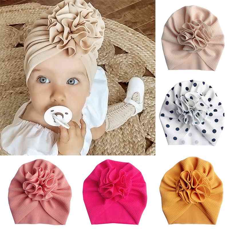Cute Flower Baby Hat, Toddler Turban Infant Head Wraps