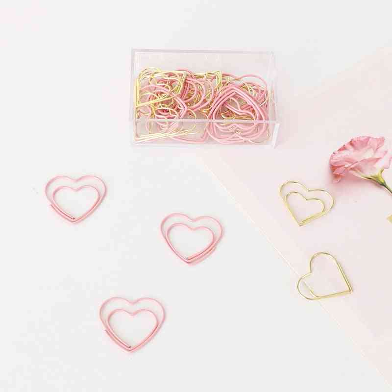 Cute Love Heart Design Paper Clips