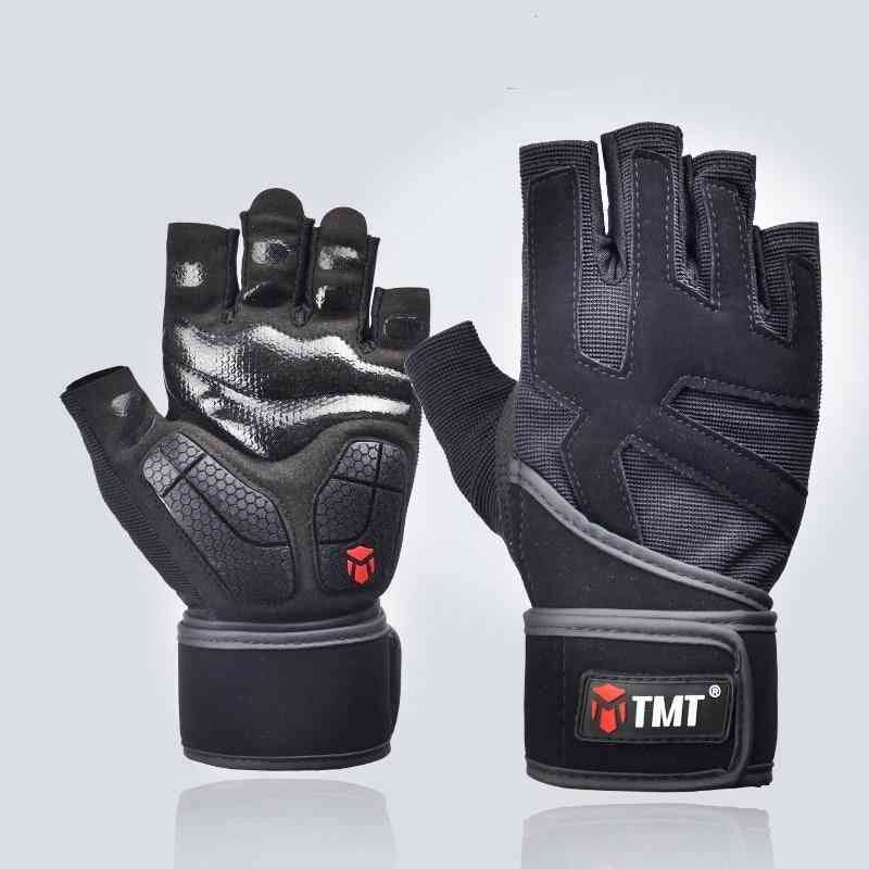 Gym Fitness, Half-finger Gloves With Wrist Wrap
