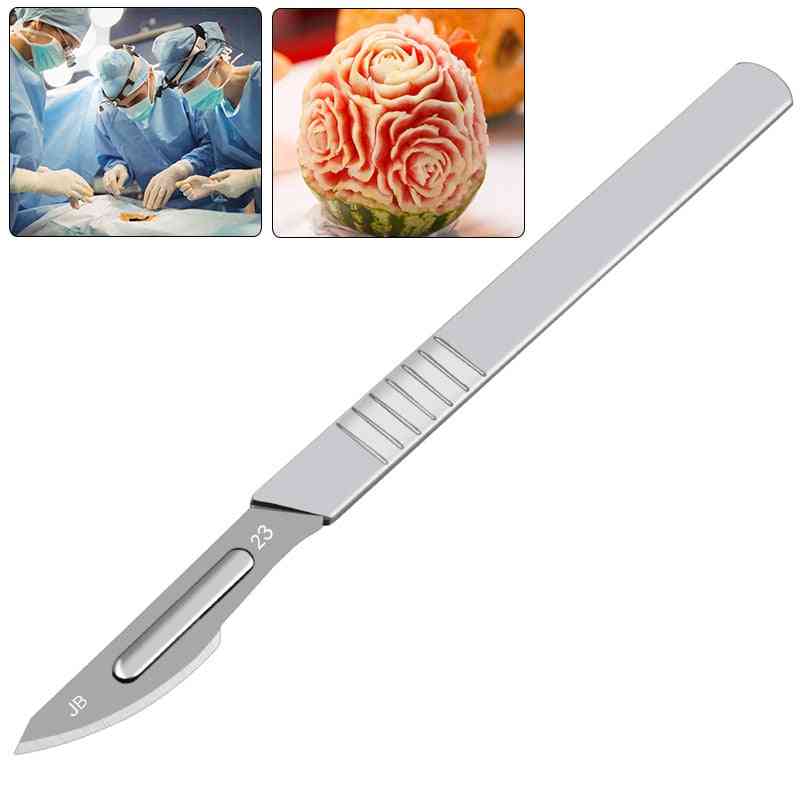 Carbon Steel Surgical Scalpel Blades + 1pc Handle Diy Cutting Tool