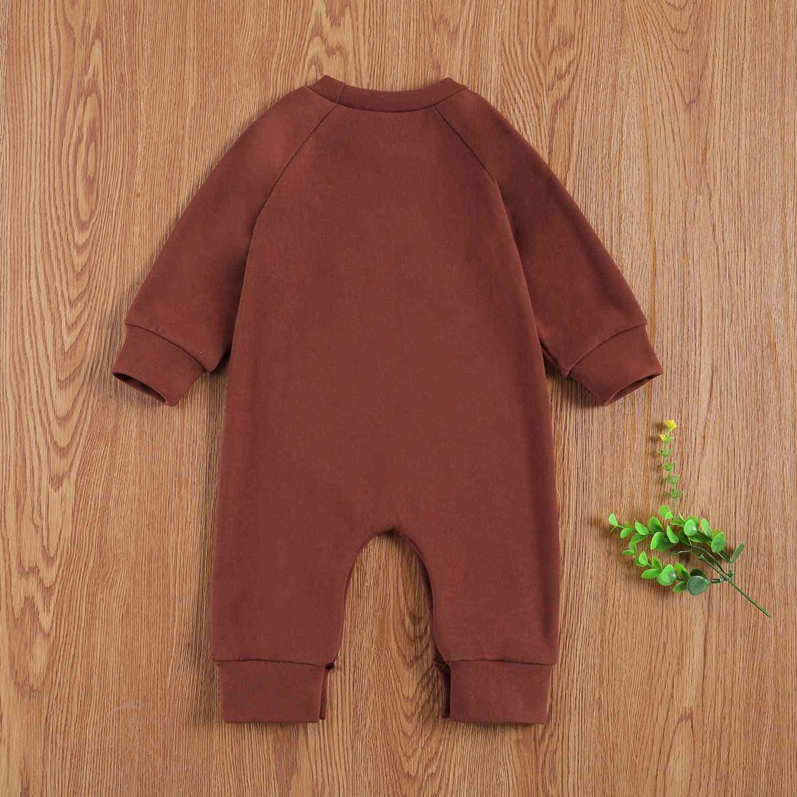 Spädbarn nyfödd baby broderi tröja, långärmade jumpsuits för /