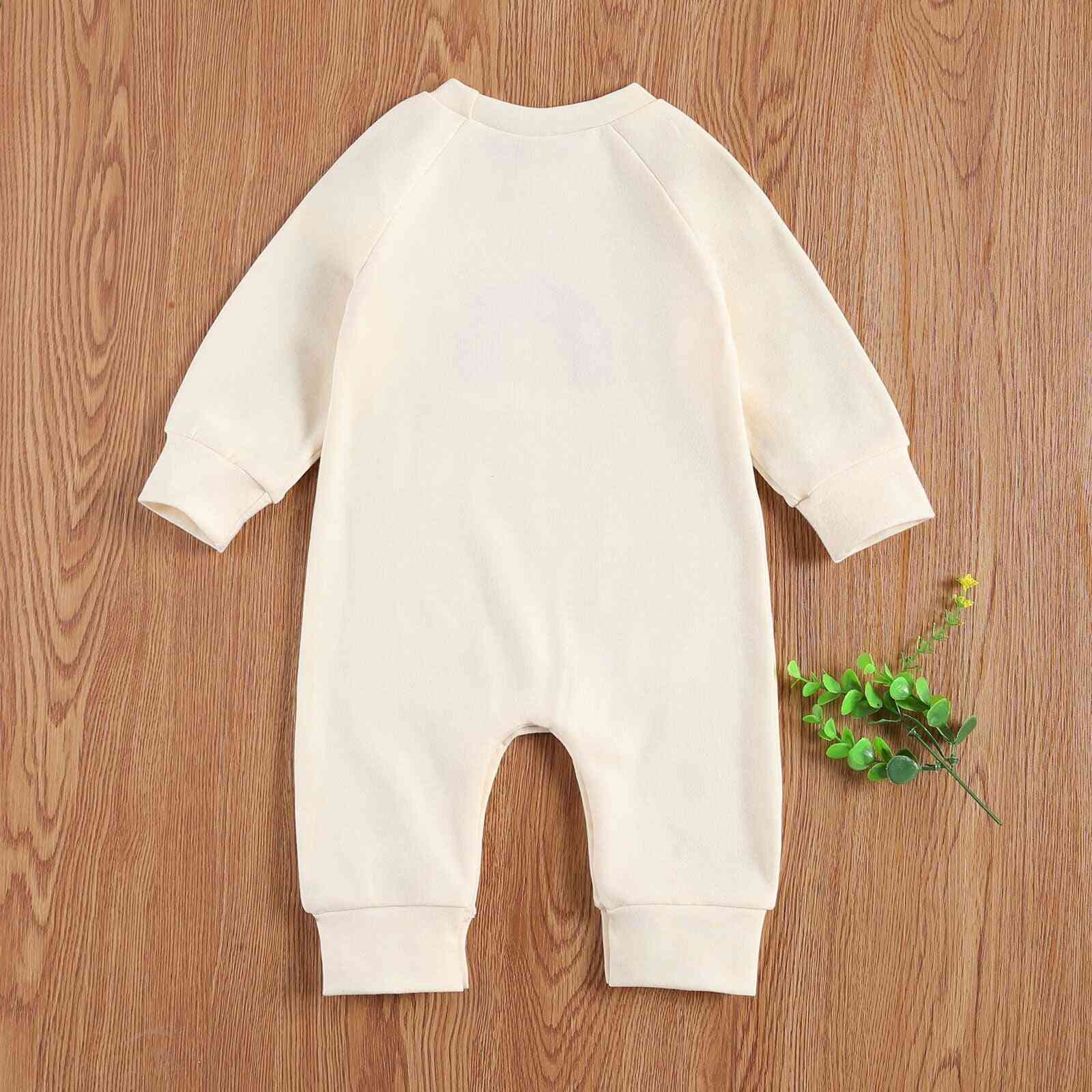 Infant Newborn Baby Embroidery Romper, Long Sleeve Jumpsuits For /