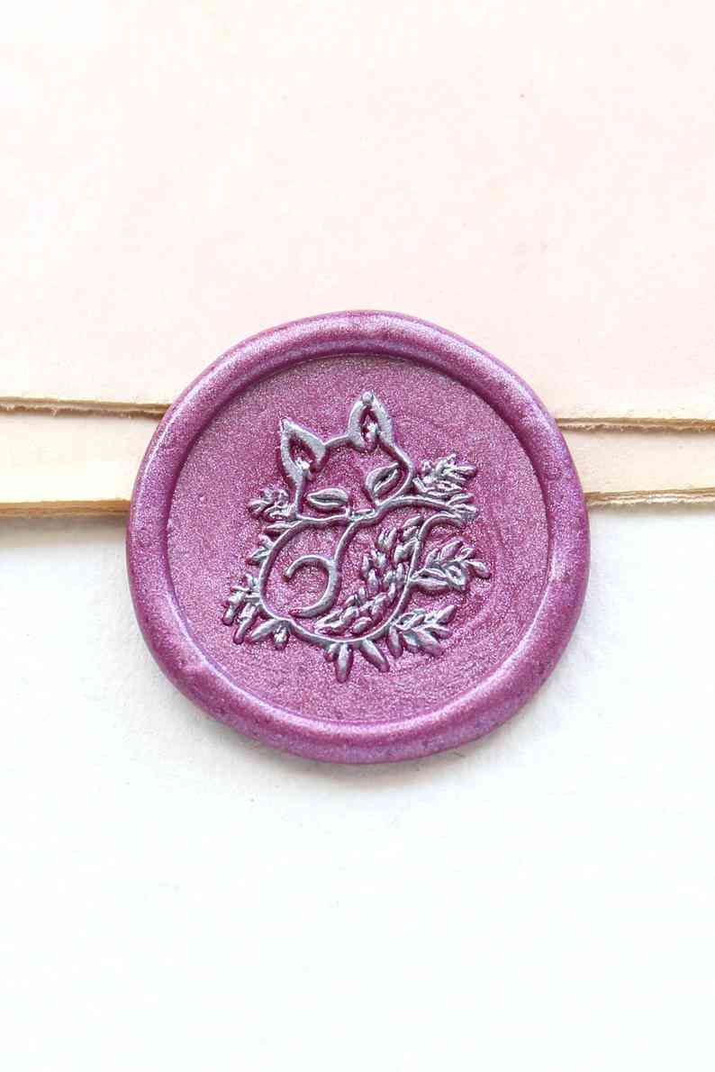 Fox Floral Journal Decor Wax Seal Stamp