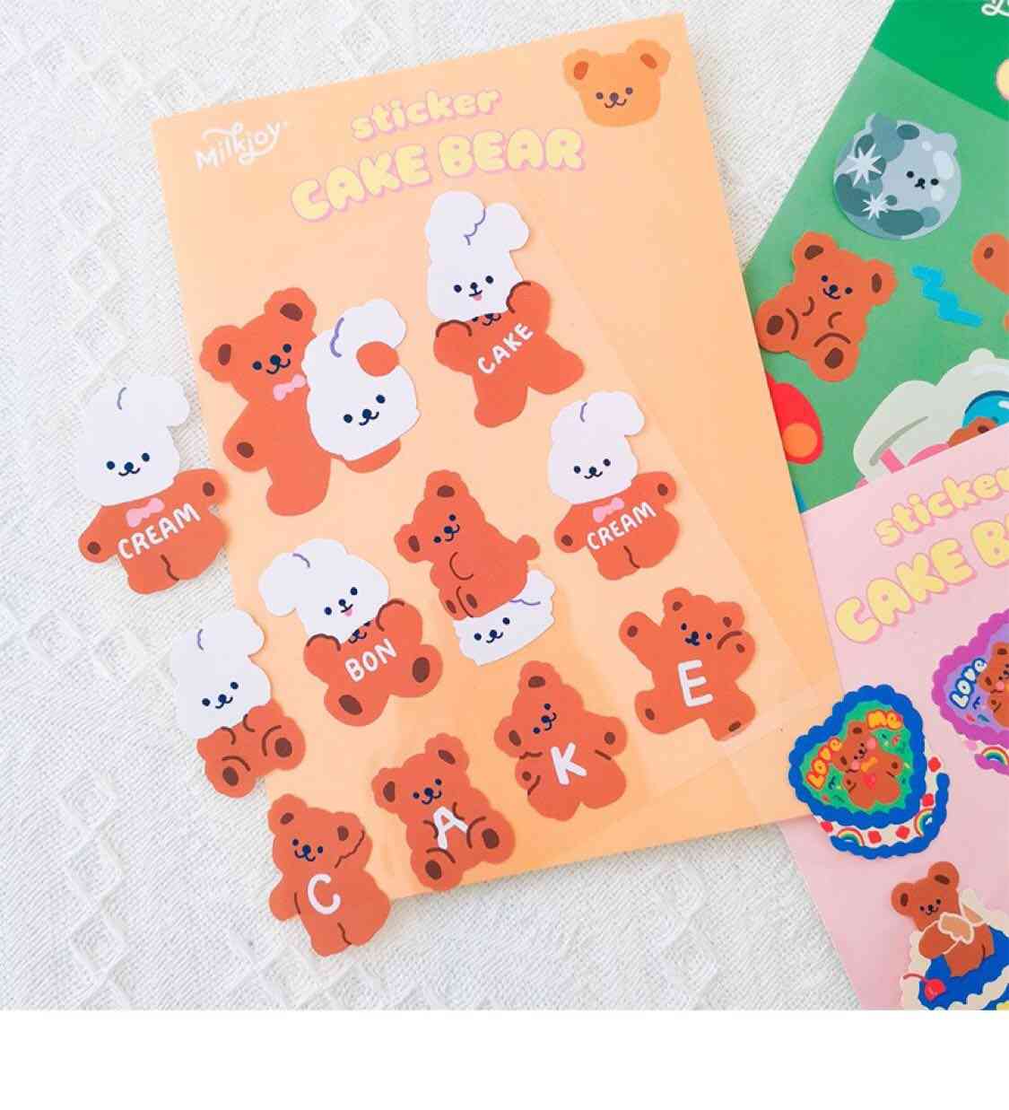 Style Cute Cartoon Sweet Bear Series Decoration Sticker