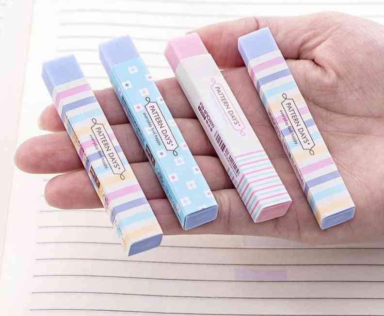 Striped Soft Pencil Erasers Rubber Toy