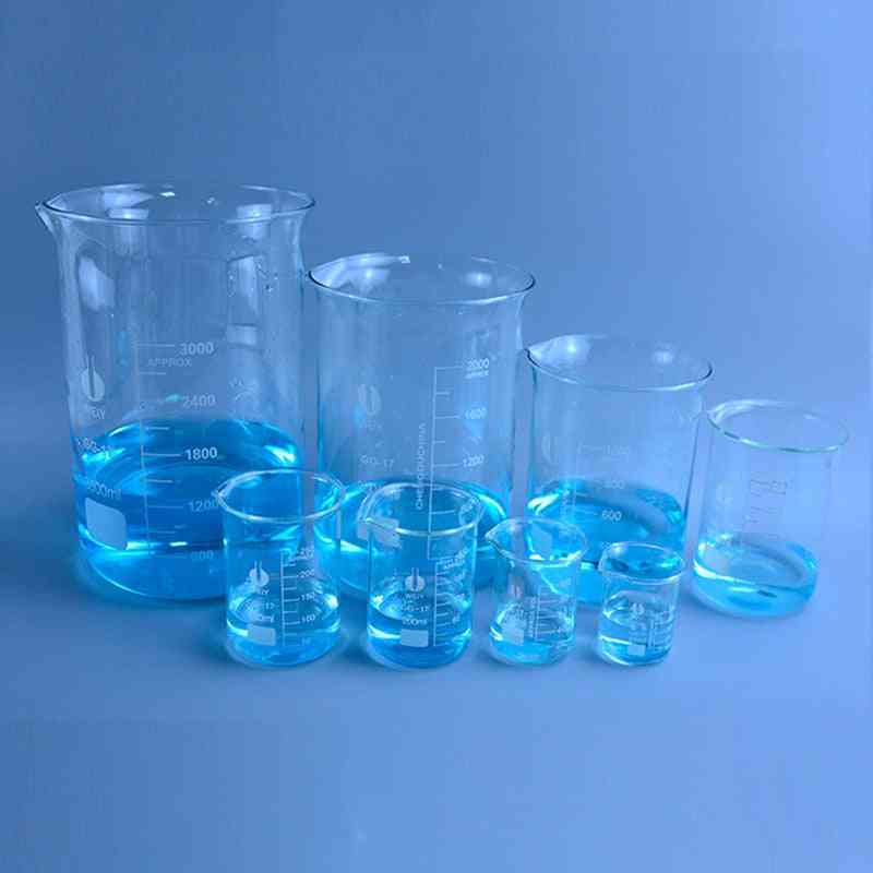 Low Form Beaker Chemistry Laboratory Borosilicate Glass Flask
