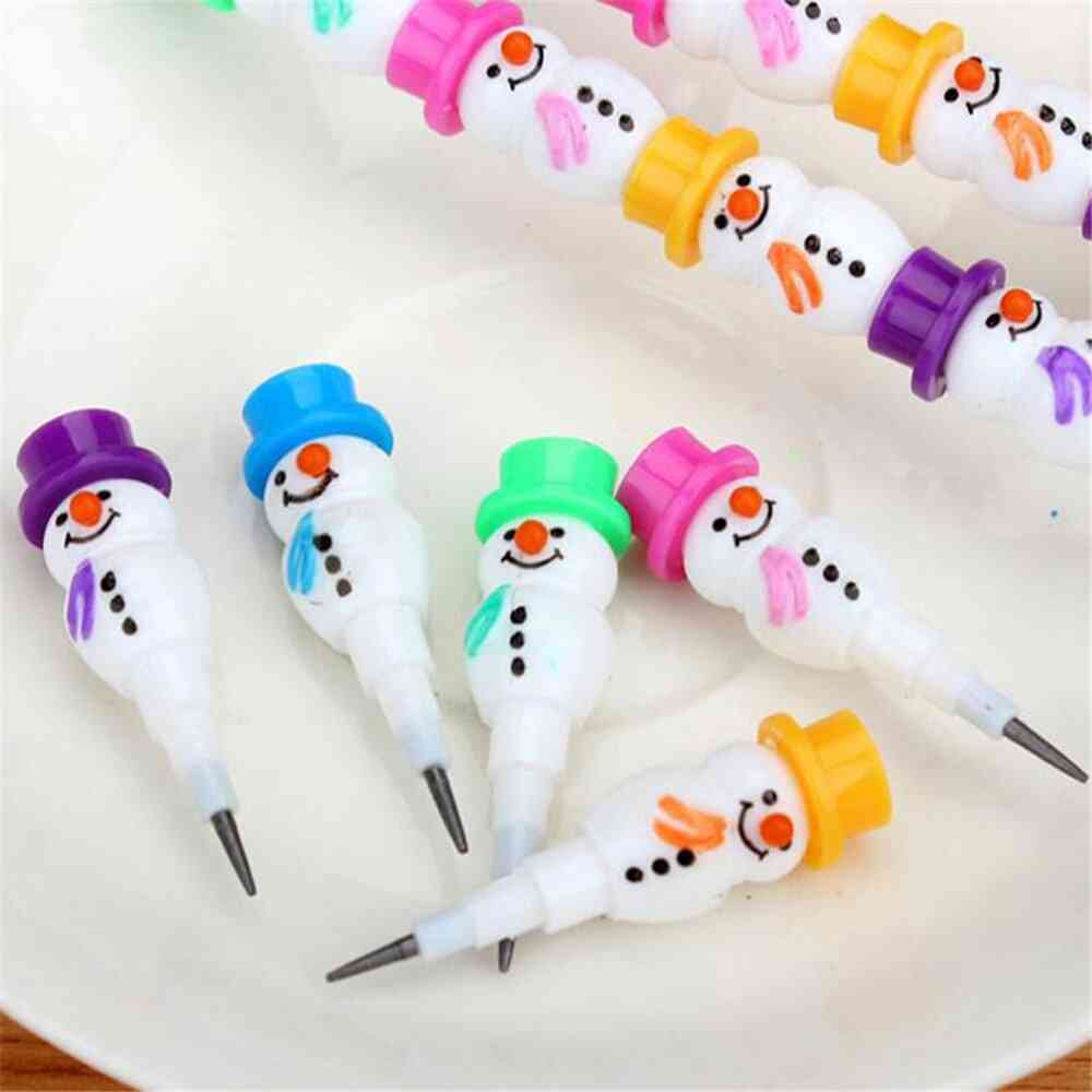 Assembled Cartoon Snowman Pencils Stationery