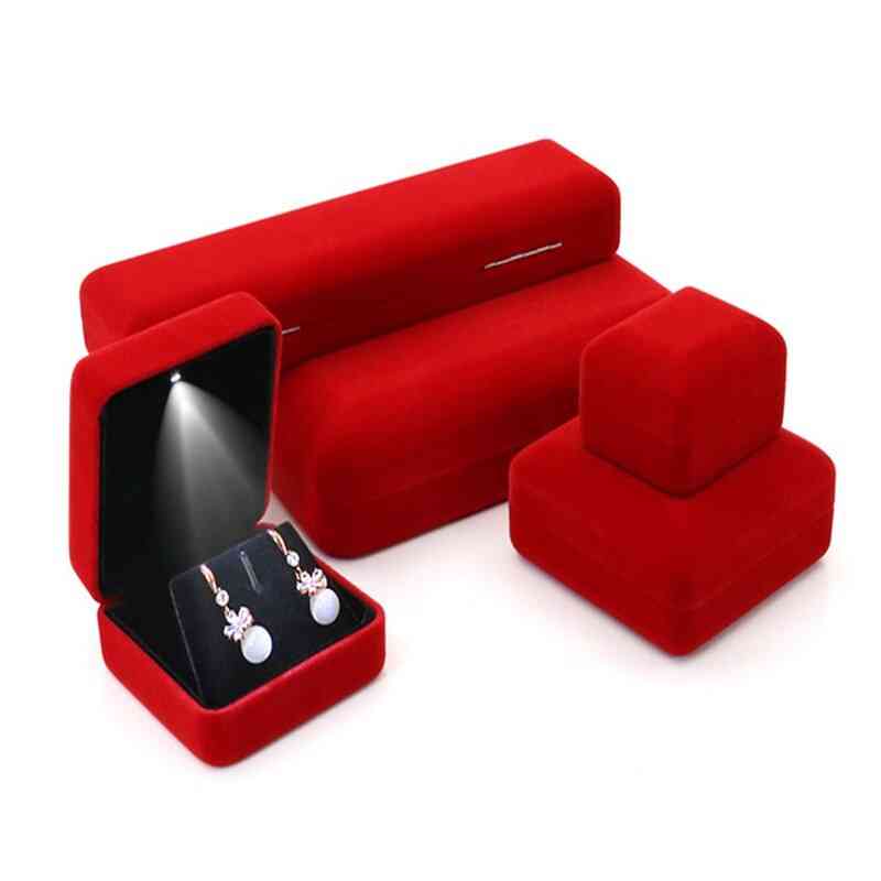 Jewelry Box With Led Light For Wedding Ring