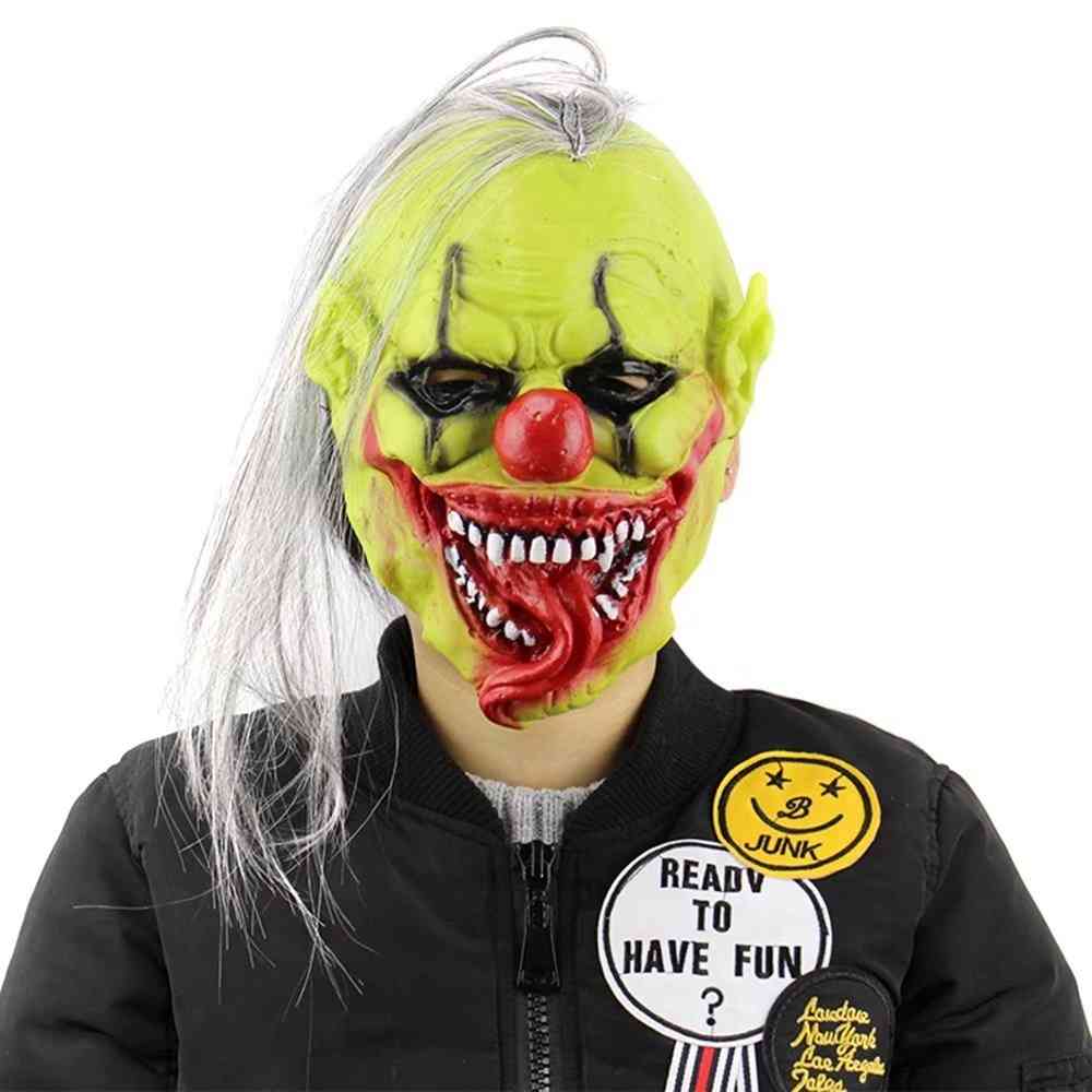 Horror Latex Mask With Wig