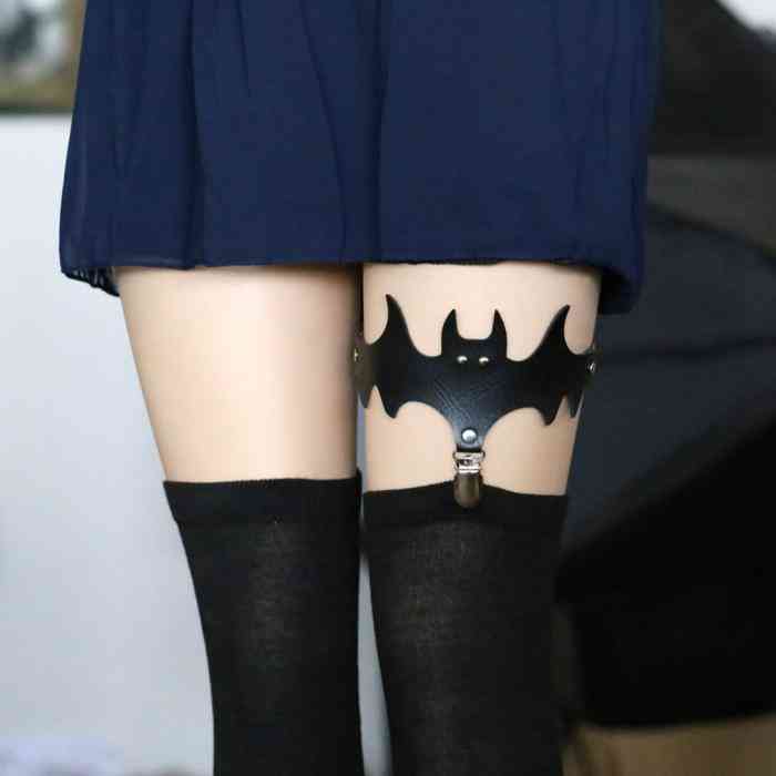 Halloween Bat Wings-leather Garter Socks Clip