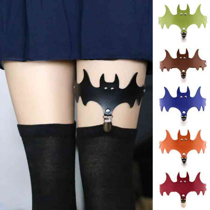 Halloween Bat Wings-leather Garter Socks Clip