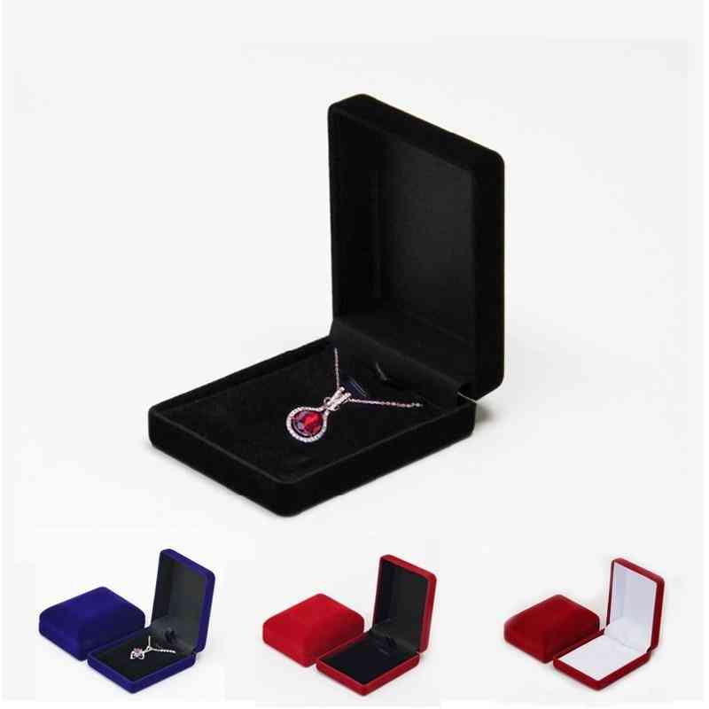 Velvet Wedding Jewelry Case Pendant Box