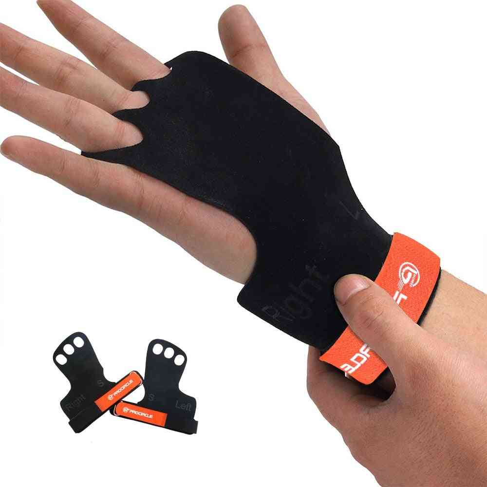 Leather Gymnastic Grips Weight Lifting Training Gloves